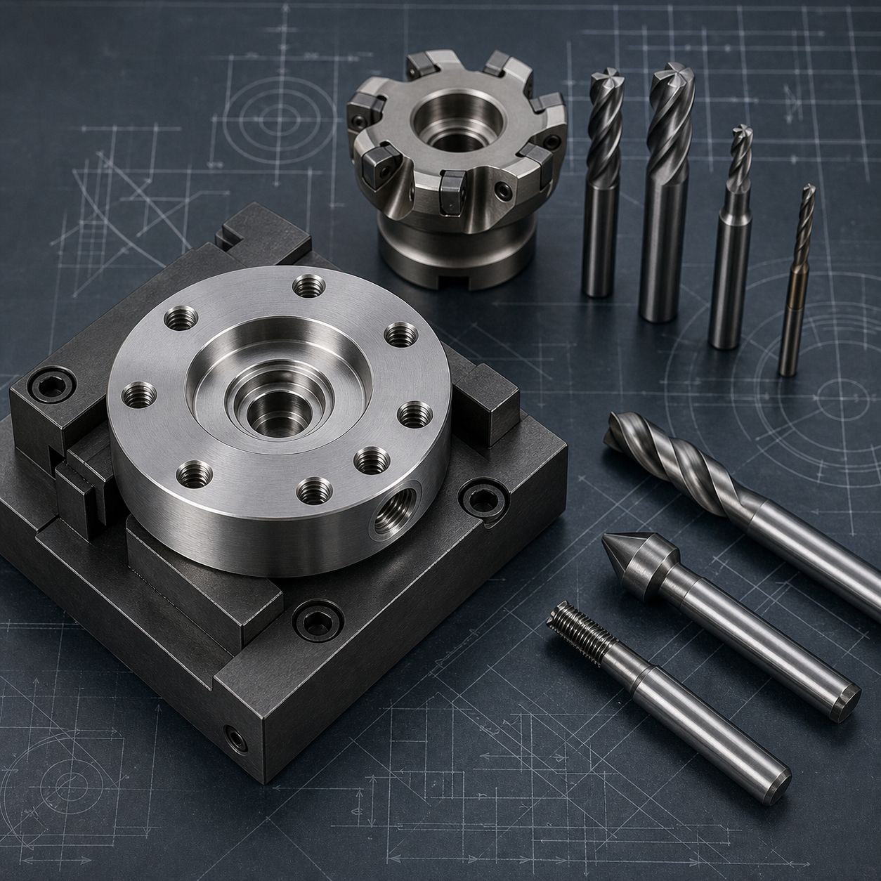15-5PH pressure sensor flange CNC tooling and fixture plan