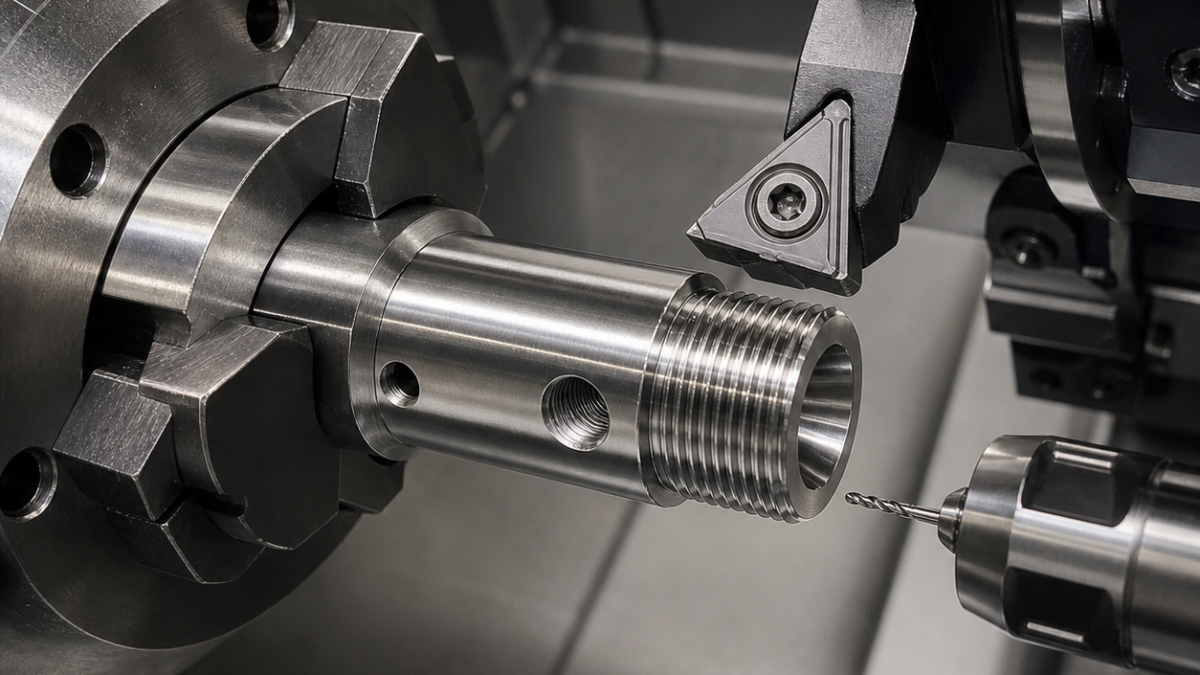 17-4PH Pressure Probe CNC Tooling Case: Fine Thread, Tapered Seat and Radial Ports