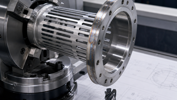 2205 Duplex Stainless Filter Basket CNC Case: Long Slots, Weld-Datum Recovery and Burr Control