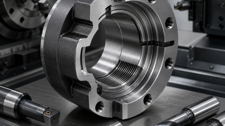 4140 Hydraulic Cylinder End Cap: Bore and Seal-Groove Case