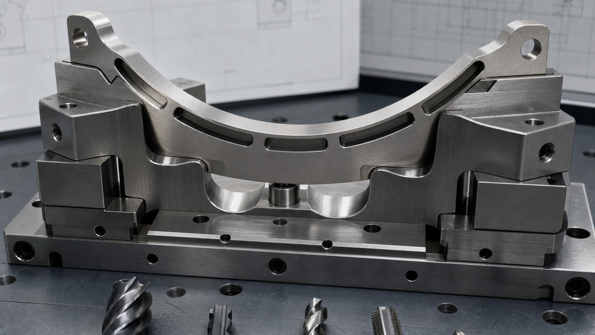 A286 Curved Clamp Segment CNC Case: Thin-Wall Support, Narrow Slots and Springback Control