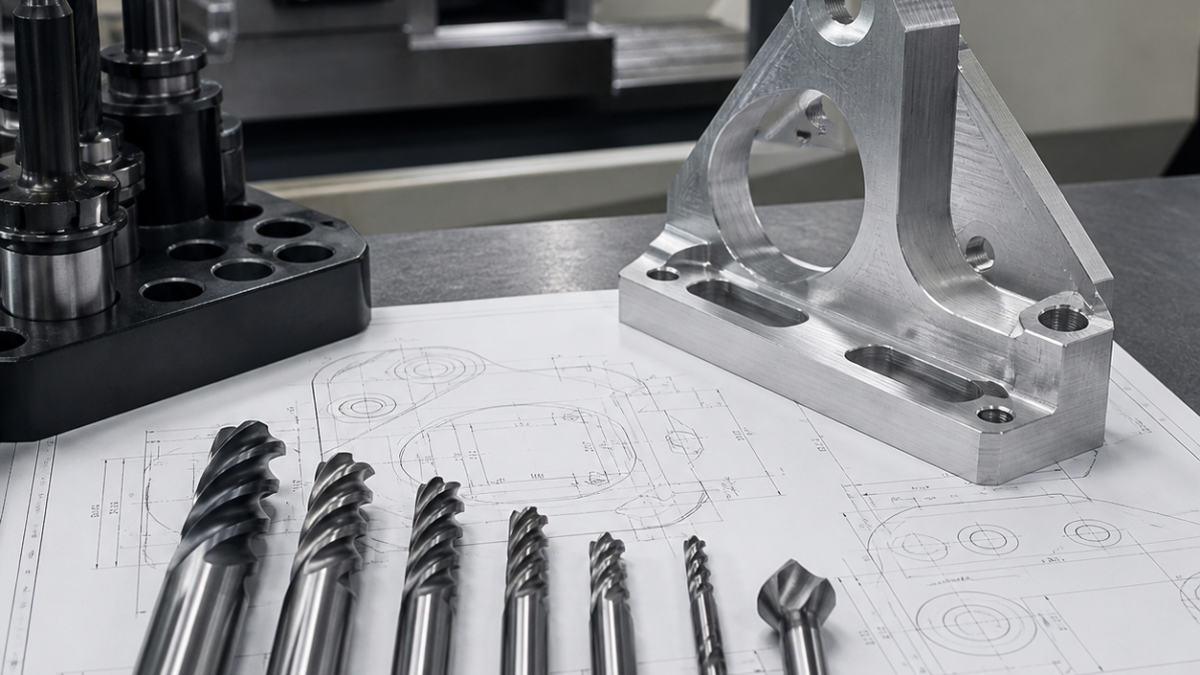 Drawing-Based Tool Selection Case: Aluminum Bracket CNC Machining Plan