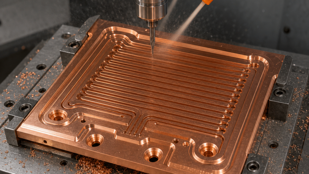 C18150 Copper Cold Plate CNC Case: Microchannels, Brazing Stock and Flatness Recovery