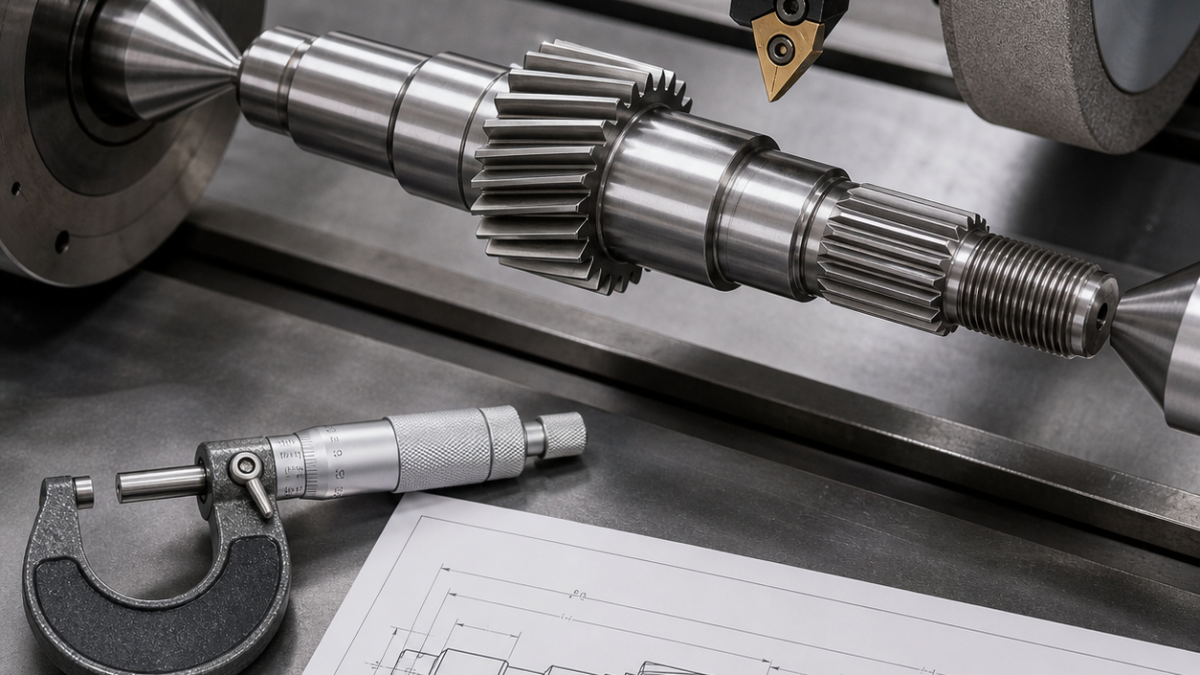 Carburized Gear Shaft: Hard Turning, Grinding and Inspection Case