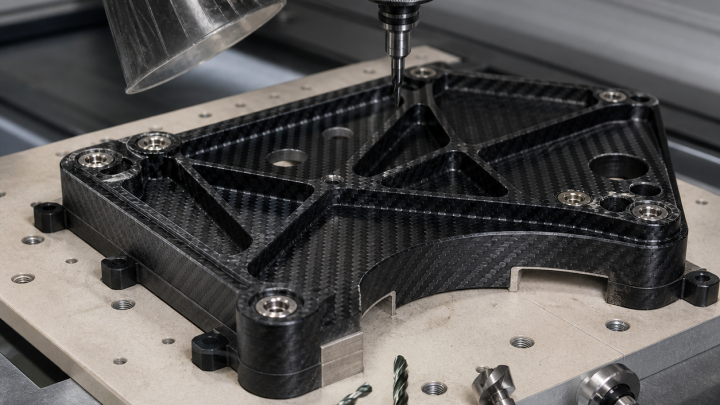CFRP Bracket CNC Tool Selection for Insert Bores and 100° Countersinks