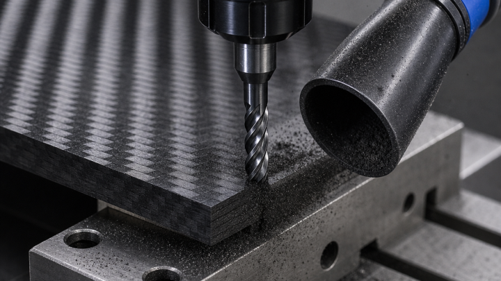CNC Milling Carbon Fiber Composites: Dust Extraction, Edge Quality and Tool Coating