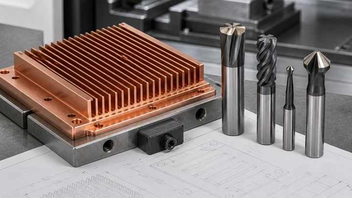 Copper Heat Sink CNC Machining Case: Tooling Plan for Thin Fins and Flatness