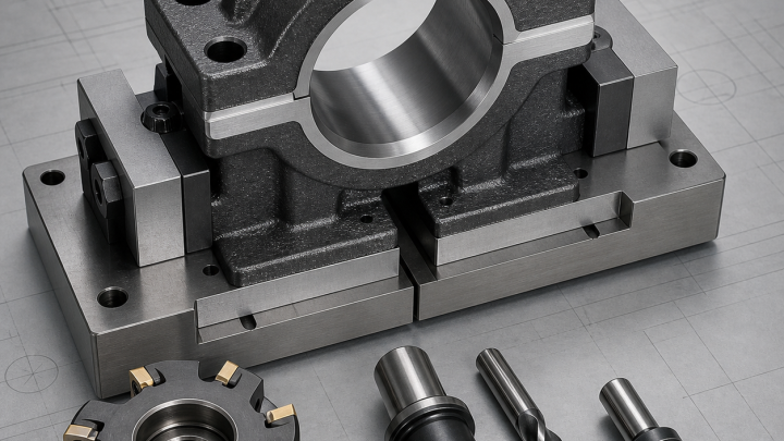 Ductile Iron Split Bearing Cap CNC Case: Paired Boring, Joint-Face Control and Dowel Alignment