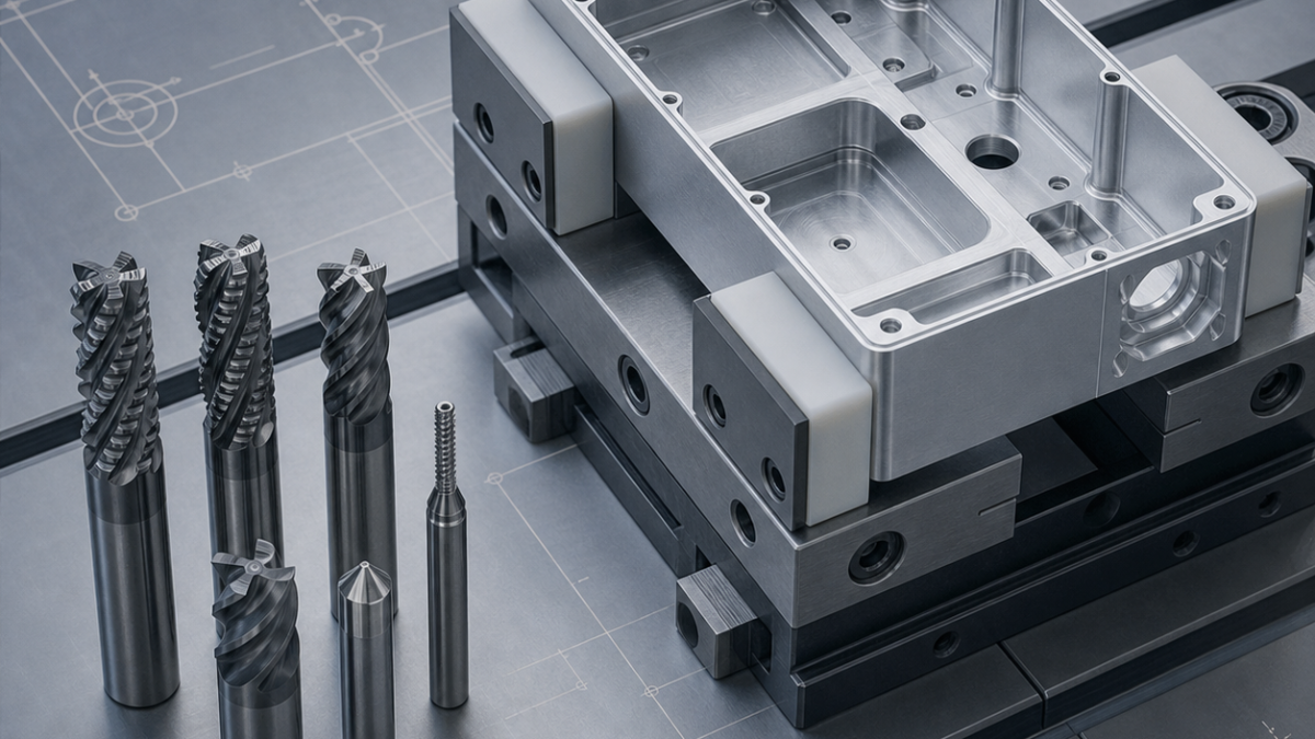 6061-T6 Thin-Wall Instrument Enclosure CNC Case: Datum Control, Pocket Roughing and Thread Milling