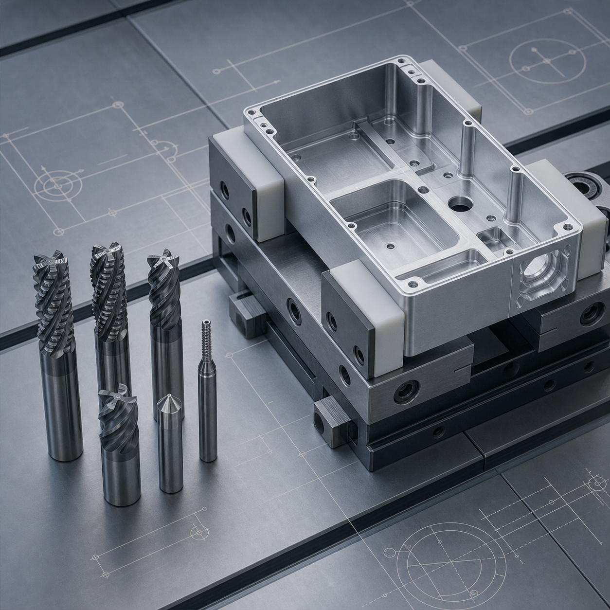 6061-T6 thin-wall instrument enclosure CNC tooling and fixture plan