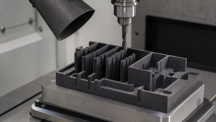 Graphite EDM Electrode CNC Case: Thin Ribs, Corner Detail and Dust Control
