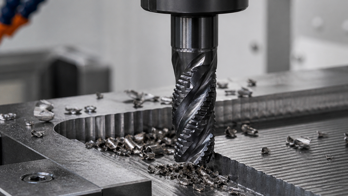Roughing End Mills with Chipbreaker Geometry: Faster CNC Material Removal
