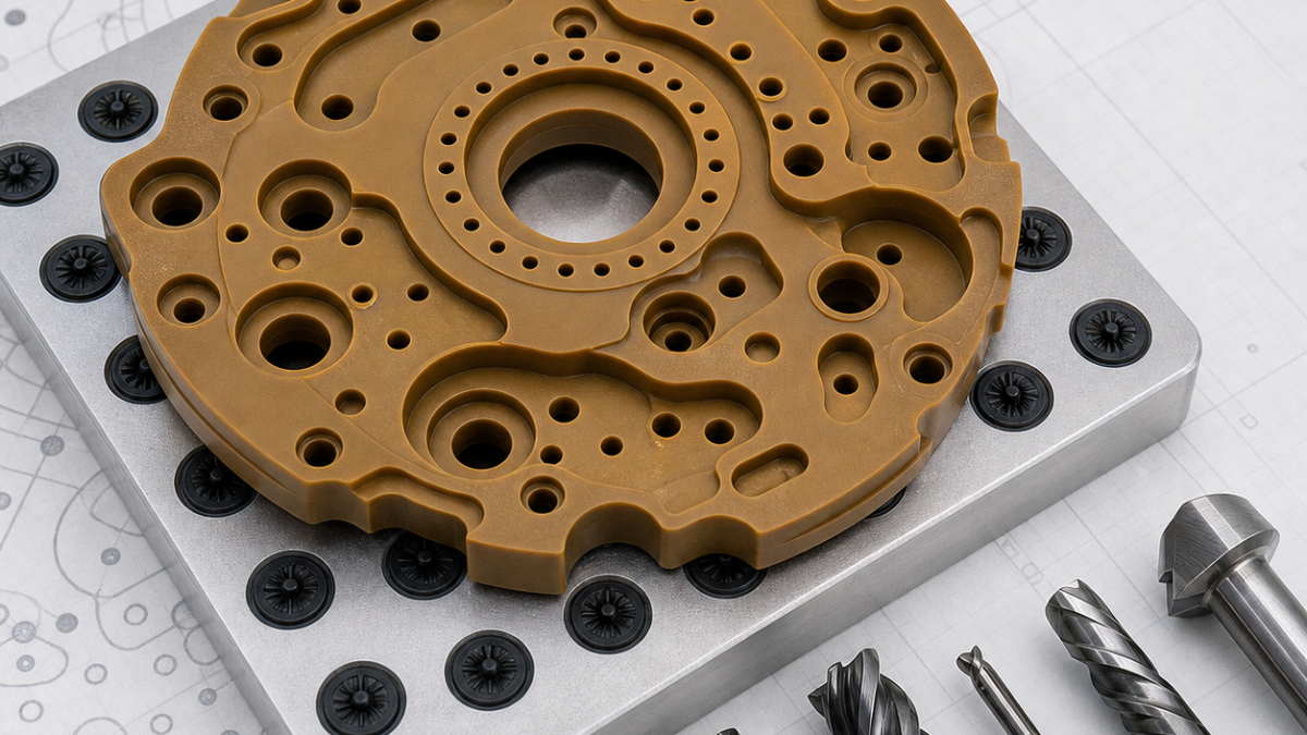 Torlon PAI Compressor Valve Plate CNC Case: Thin Sealing Lands and Small-Hole Accuracy
