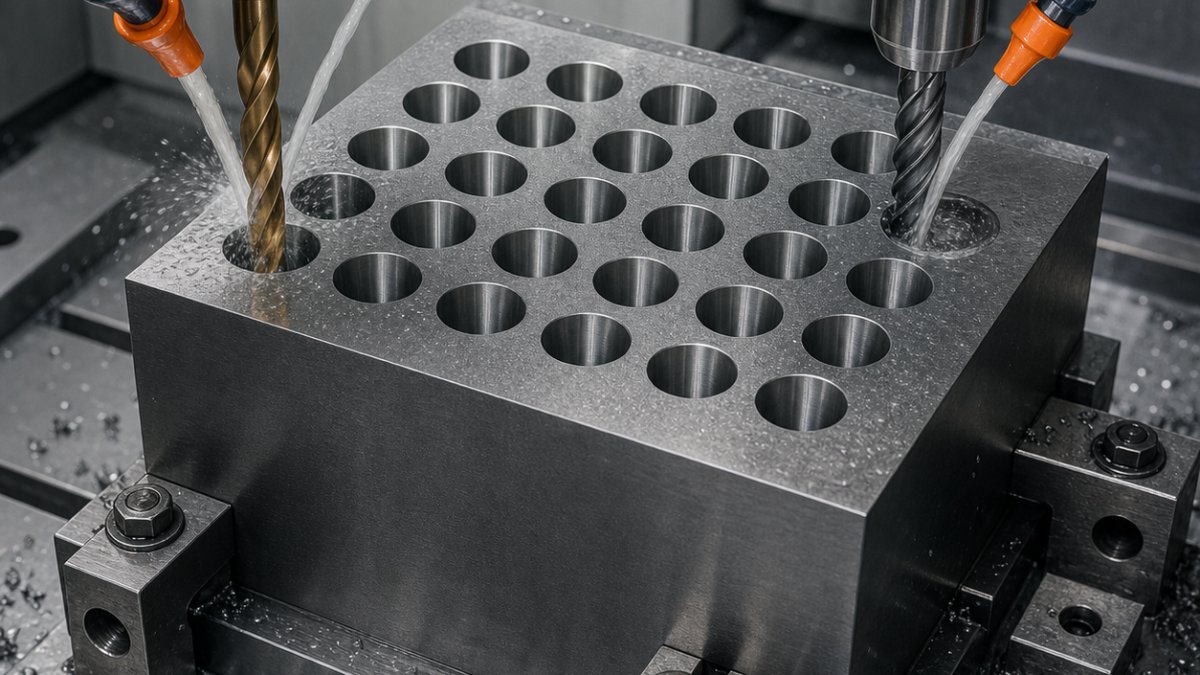 Tungsten Heavy-Alloy Collimator CNC Case: Tapered Bore Array and Axis Control