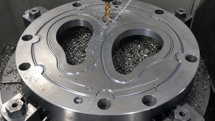 Zirconium 702 Pump Wear Plate CNC Tooling Case: Kidney Ports and Seal Grooves
