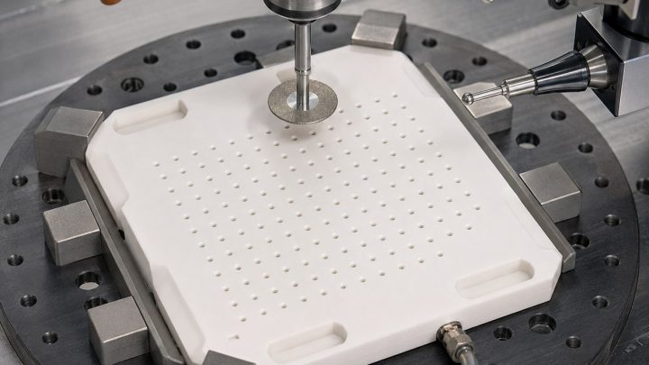 96% Alumina Ceramic Nozzle Plate Tooling for Micro Orifices and Inlet Pockets