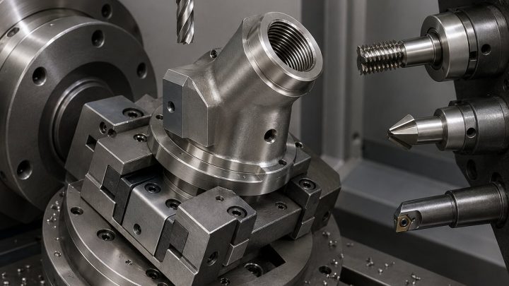 A286 Exhaust Gas Sensor Boss CNC Tool Selection for Angled M18 Thread and Crush-Washer Land