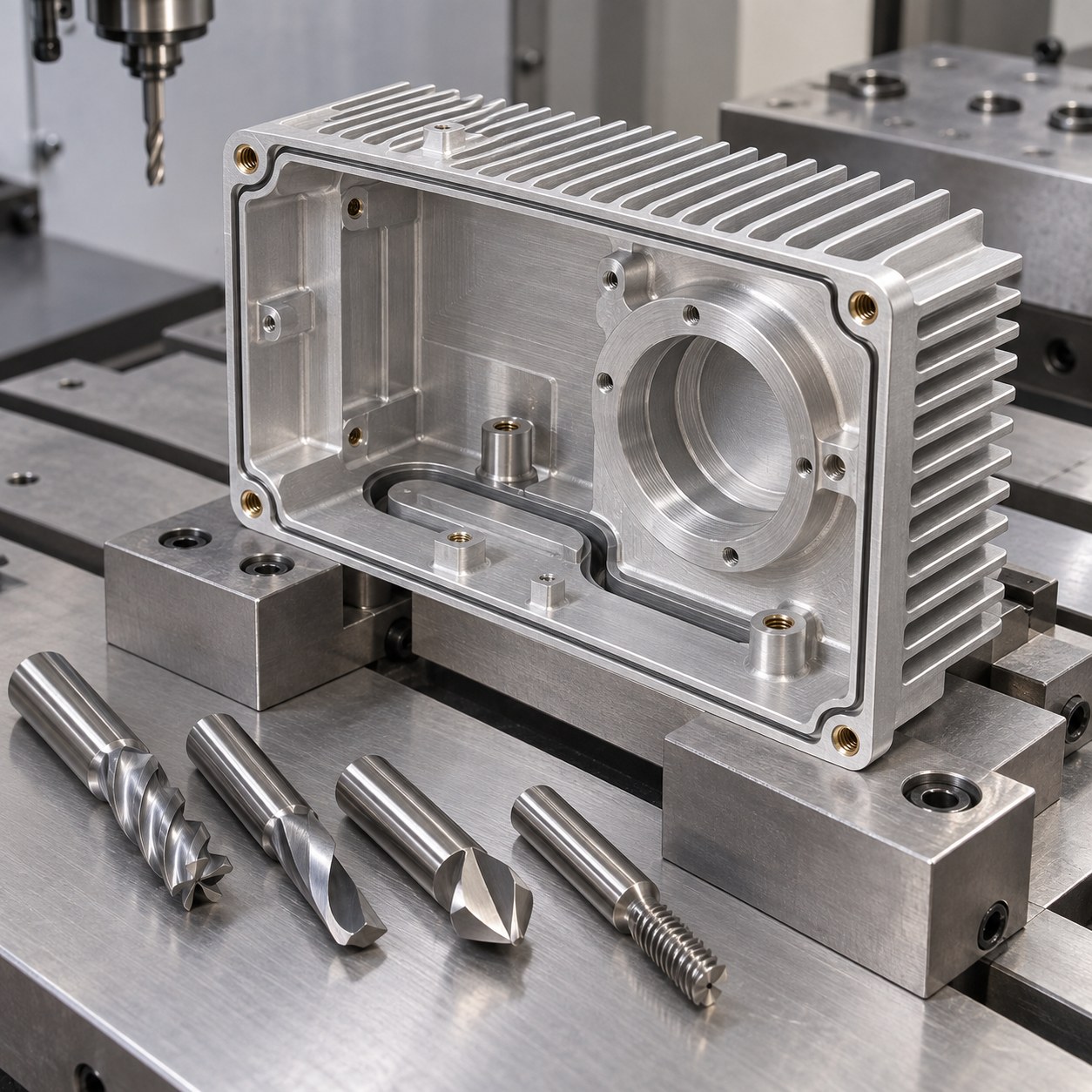 AZ31B Camera Housing Tooling for Cooling Fins and Lens Boss