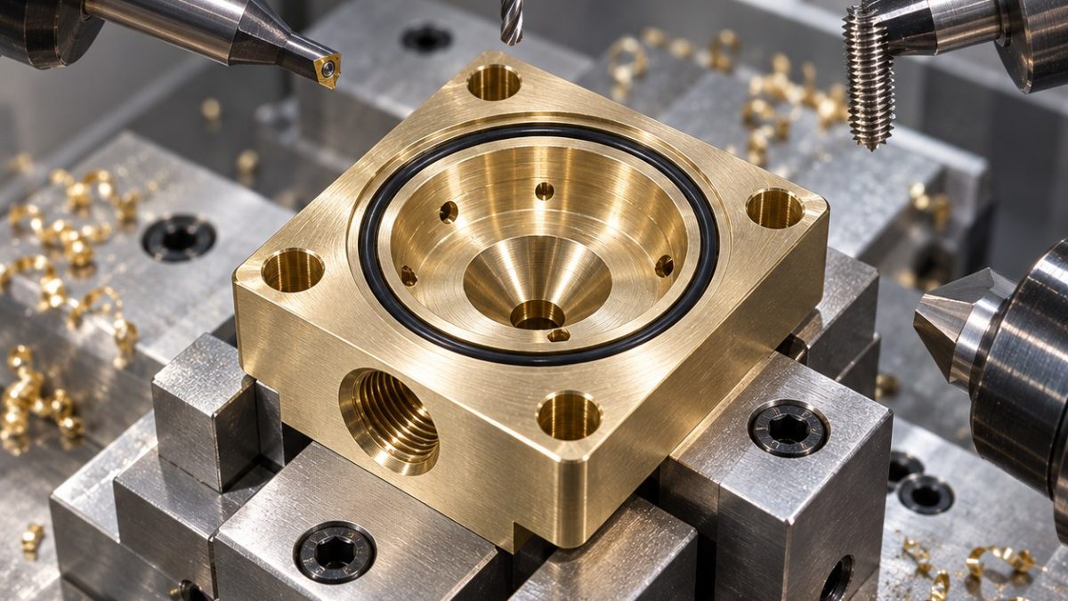 C360 Brass Valve Seat Tooling for Conical Seal and Tiny Cross Holes