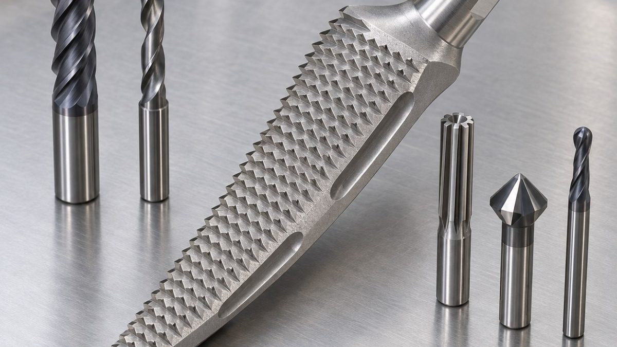 CoCrMo Trial Broach Tooling for Serrated Teeth and Attachment Bore