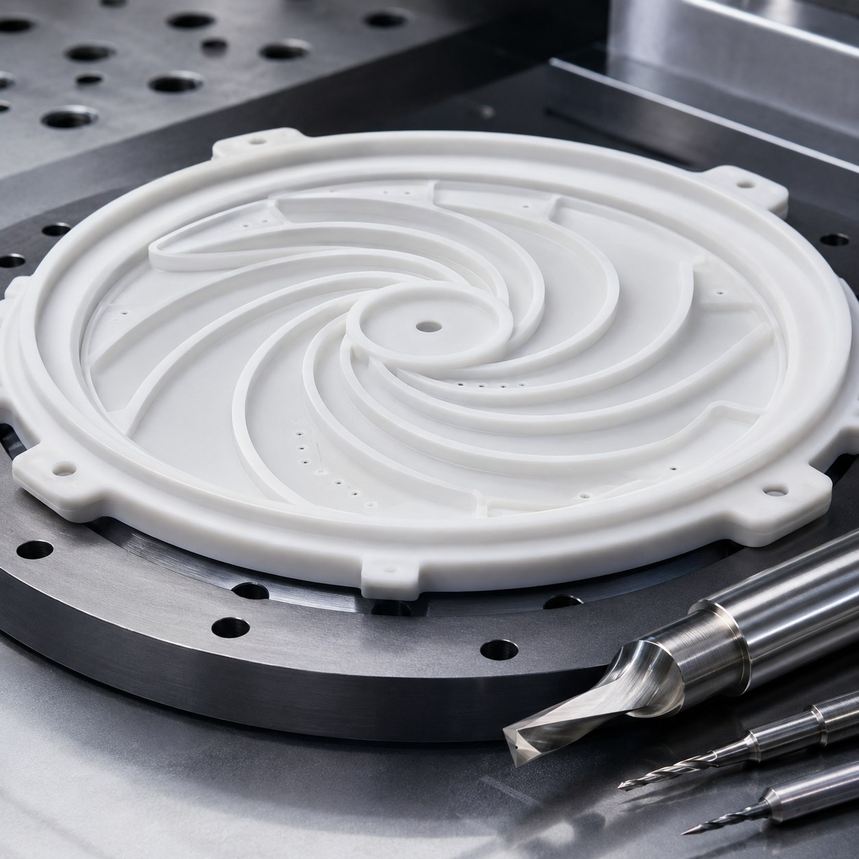ETFE Diaphragm Support Tooling for Spiral Flexure and Sealing Bead