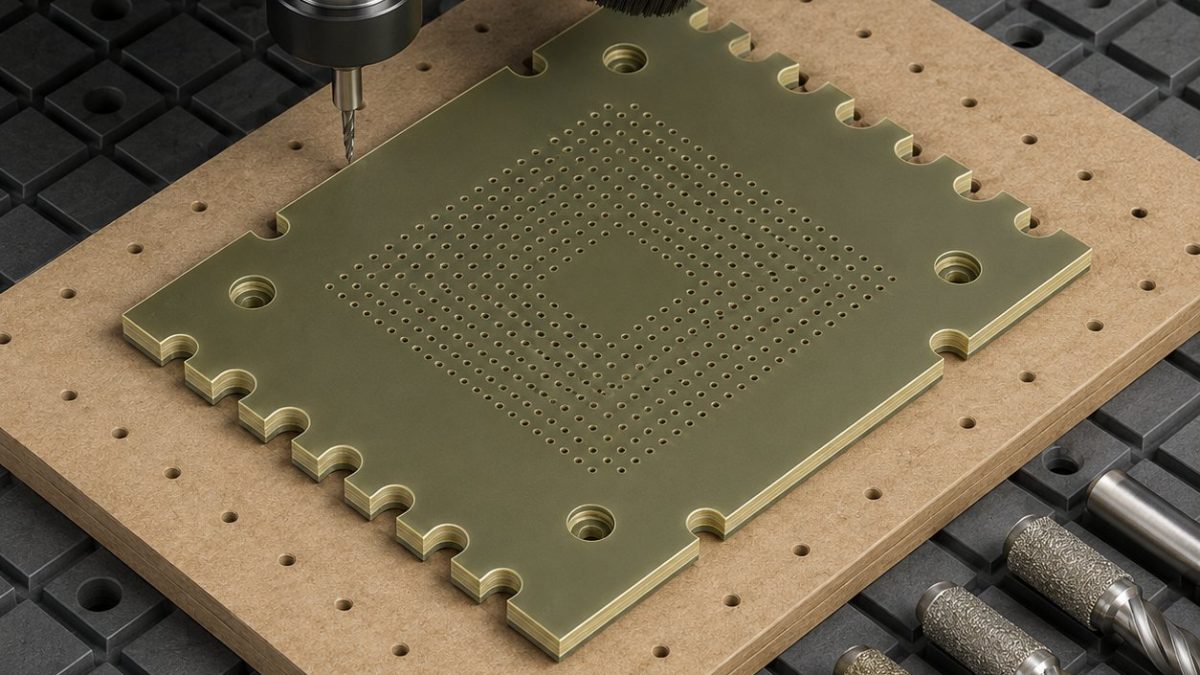 FR4 Test-Socket Adapter Plate CNC Tool Selection for Castellated Edges and Micro Via Holes