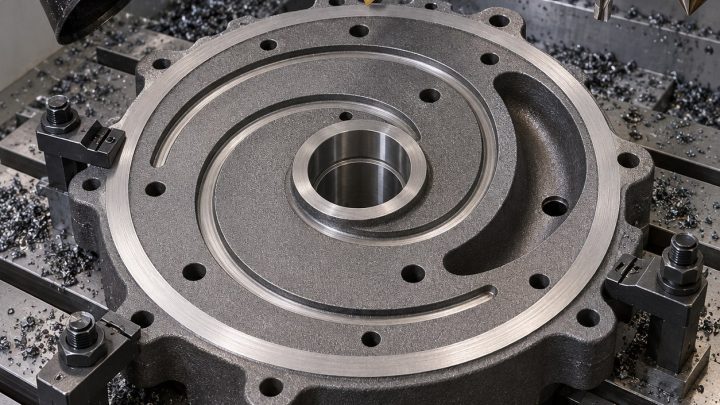 GG25 Vacuum Pump Cover Tooling for Spiral Groove and Dowel Bores