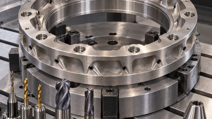 Inconel 718 Nozzle Ring Tooling for Angled Jet Holes and Pockets