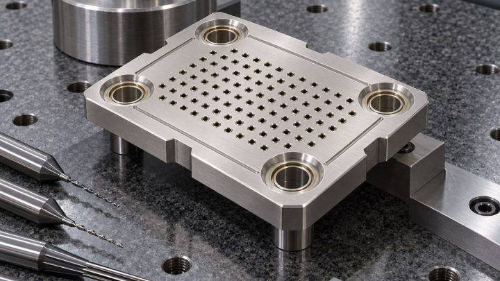 Kovar Header Tooling for Glass Seal Bores and Pin Hole Array