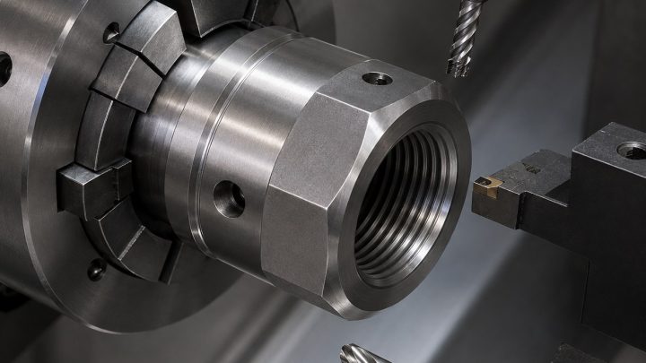 Nitronic 60 Valve Stem Nut CNC Tool Selection for Deep ACME Thread and Cross Grease Holes