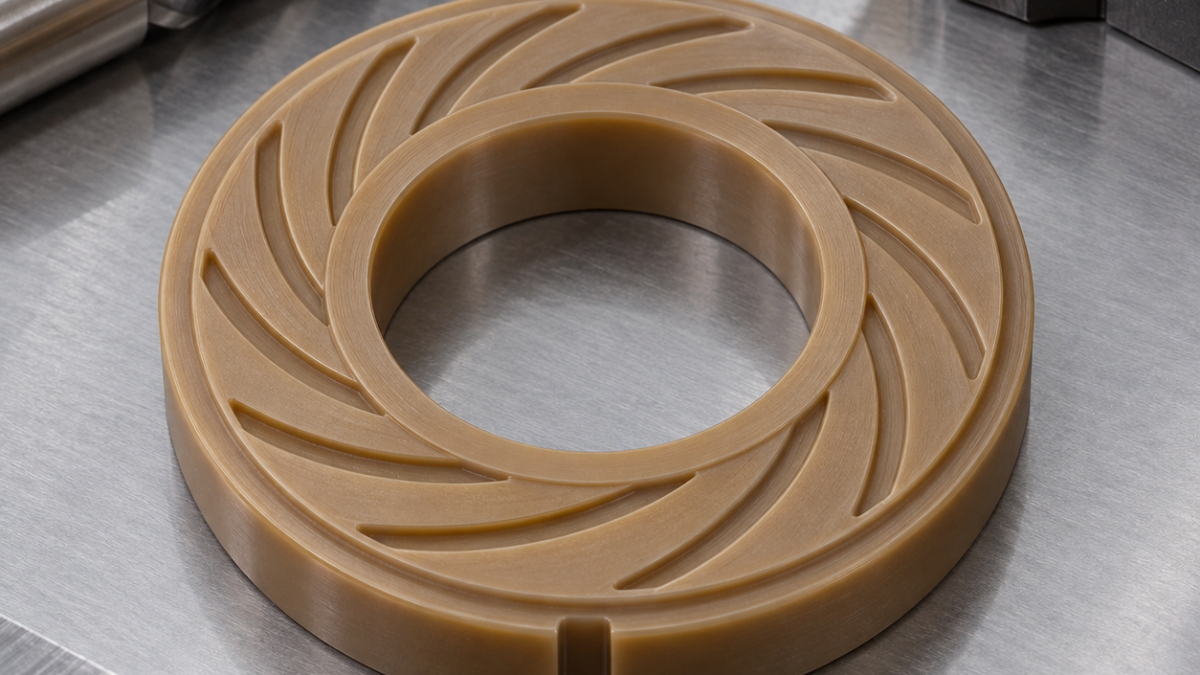 PEEK HPV Thrust Washer Tooling for Spiral Oil Grooves and a Thin Land