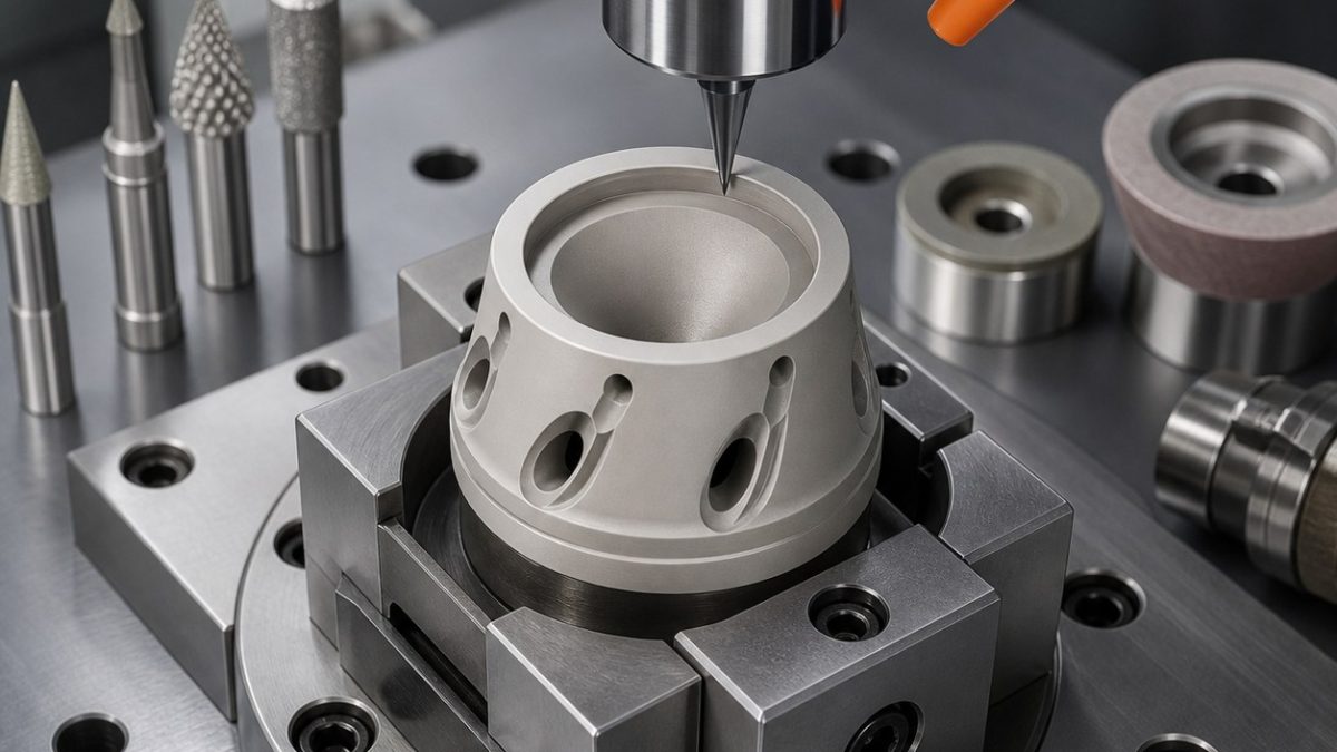 Sialon Ceramic Nozzle Seat CNC Tool Selection for Angled Spray Bores and Fragile Exit Lip