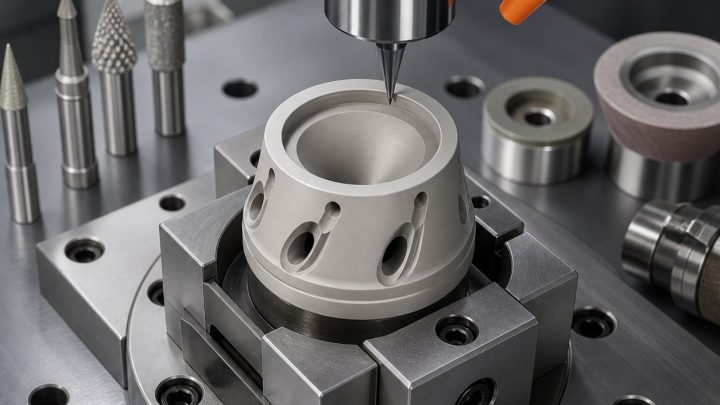 Sialon Ceramic Nozzle Seat CNC Tool Selection for Angled Spray Bores and Fragile Exit Lip