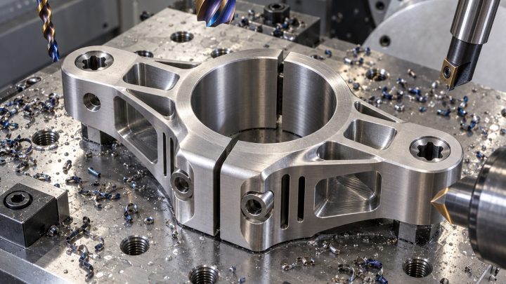 Ti-6Al-4V Wrist Clamp Tooling for Split Bore and Flexure Slots