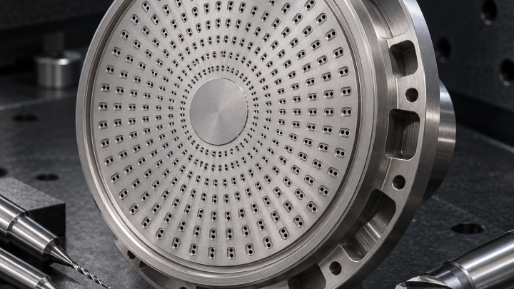 C103 Niobium Injector Faceplate Tooling for Coaxial Micro Orifices and Seal Lip
