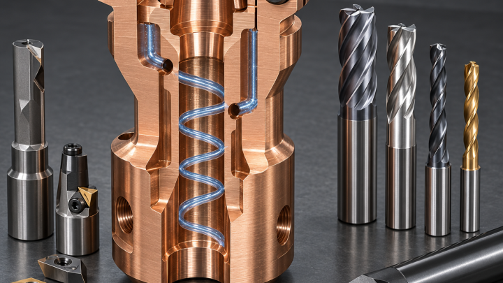 C17510 Electrode Holder Tooling for a Taper Socket and Helical Cooling Passage