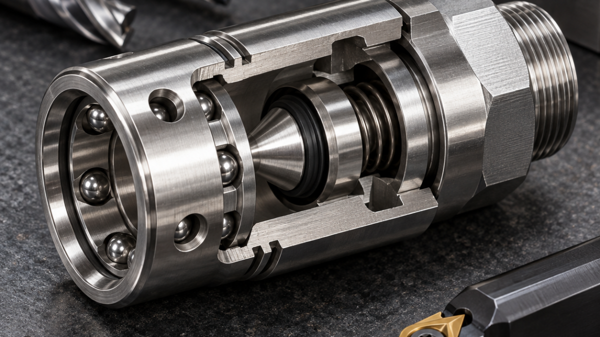 Custom 455 Quick-Connect Socket Tooling for Ball Holes, Poppet Seat and Snap Groove