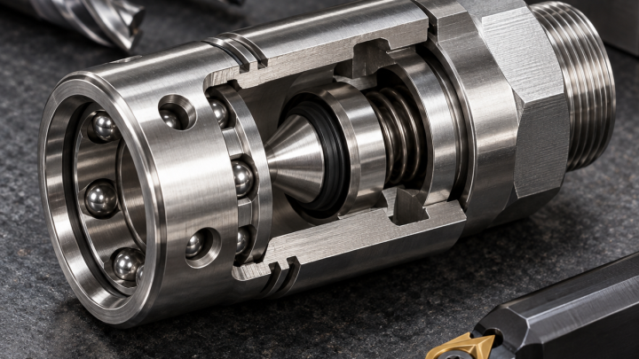 Custom 455 Quick-Connect Socket Tooling for Ball Holes, Poppet Seat and Snap Groove