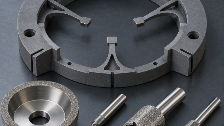 RB-SiC Wafer Edge-Grip Ring Diamond Tooling for Datum Pads and Relief Slots